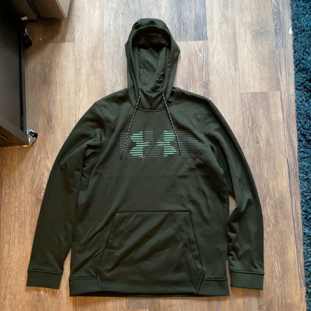 NEW MENS ARMY GREEN LARGE (L) UNDER ARMOUR HOODIE